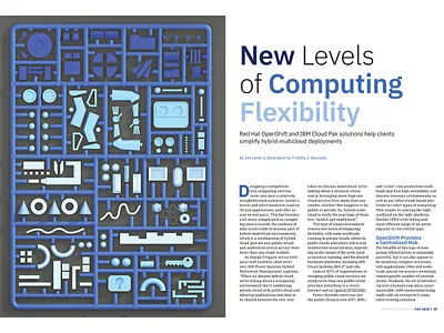 IBM Systems Magazine 3d assembly charts cloud cone folder graph ibm ibm magazine key kit loose model parts pie render robot security