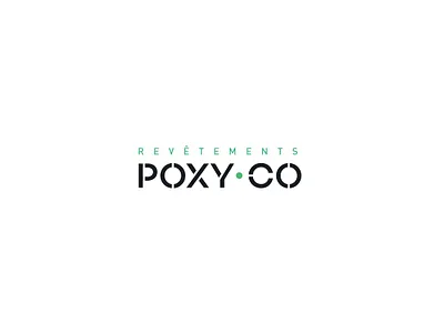 PoxyCo black branding clean design green identity logo typography ui vector