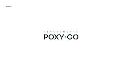 PoxyCo black branding clean design green identity logo typography ui vector