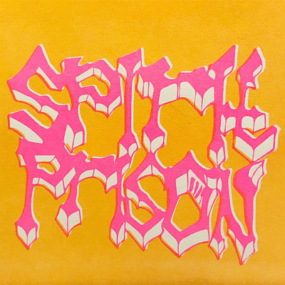 Spirit Prison Risograph death metal illustration lettering logo risograph