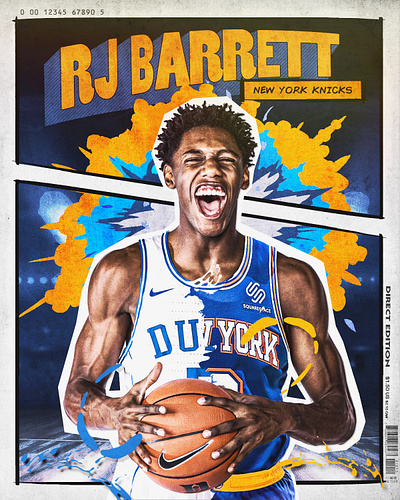 NBA Rookie Comic Book graphics basketball comic knicks nba social media sports