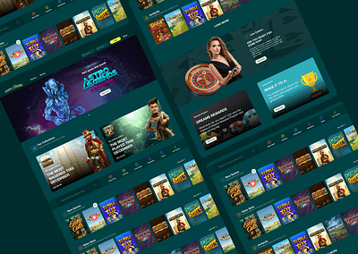 Casino Lobby art branding cards casino casino games games illustration ui uidesign ux website