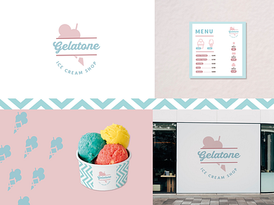 Gelatone - Ice Cream Shop icecream logo identity branding