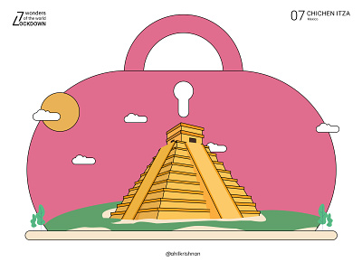 7 Wonders of the world | LOCKDOWN | - 07.Chichen Itza adobe illustrator adobe photoshop advertising branding design illustration minimal print design vector