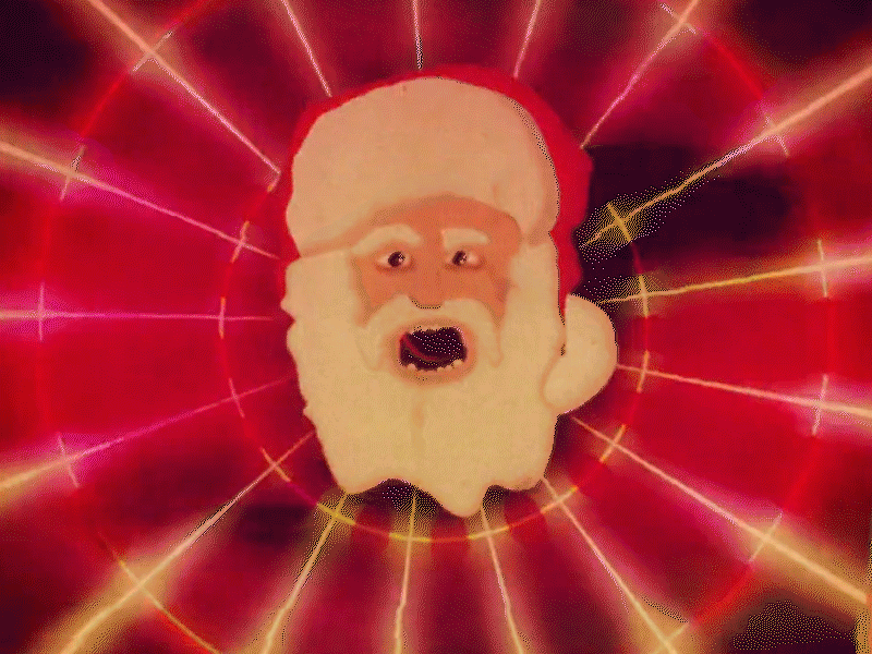 FU Im famous 2 animation experimental grungy illustration loop santa trippy