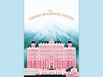 The Grand Budapest Hotel design illustration