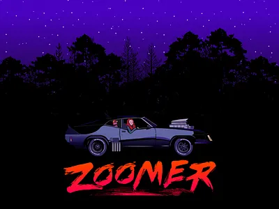 ZOOMER 80s 80s style design illustration illustration art illustrator ilustracion lettering lud0 lud089 mad max mashup mashup illustration max maxine mayfield photoshop stranger things the road warrior v8 interceptor zoomer
