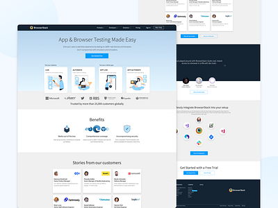 BrowserStack Landing Page browsers browserstack design homepage illustration landing page design landingpage testing ui user experience user inteface ux web webdesign website