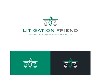 Litigation Friend bird logo bird sign branding colors equal identity law lawyer logo logo design logodesign logos logotype mark marketing minimal modern redesign resolve vector