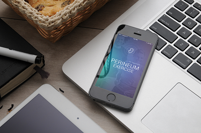 Perineum Exercise fitness app logo mobile app design ui ux