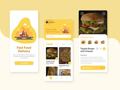 Fast Food Delivery aplication app app ui design fast food food food app mobile mobile app mobile app design mobile design mobile ui ui ui ux ui design uidesign uiux ux ux design uxdesign