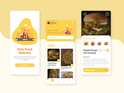 Fast Food Delivery aplication app app ui design fast food food food app mobile mobile app mobile app design mobile design mobile ui ui ui ux ui design uidesign uiux ux ux design uxdesign