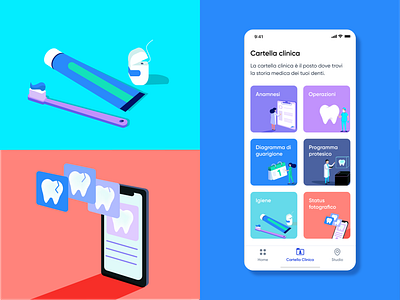 Dentalcare Illustrations_ part 2 digitaldesign illustration ui