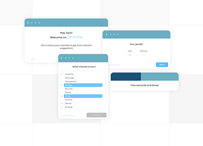 Onboarding for startup ZeroOne #dailyui023 design interface web webdesign website