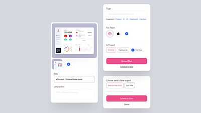 #concepts - Dribbble Mobile Upload design dribbble mobile product design schedule shot ui upload user experience user interface userinterface ux