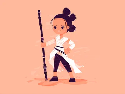 May the 4th be with you design flat design flat illustration illustration rey star wars star wars day vector art vector artwork