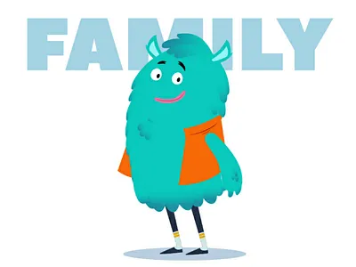 Monster Family baby characterdesign cute daddy family illustration love myart vector vectorart work