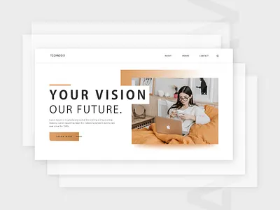 TechnoGix - Simple Header Design app business corporate design fashion header design homepage landing page portfolio typography ui uiux uiux design uiuxdesign