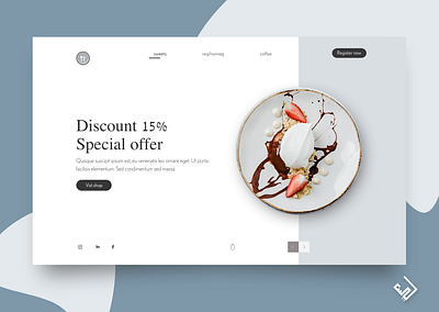 Food and beverage website ctc food and beverage food page uxsteem illustration landing page design landingpagedesign landscape minimalist mobile mobile design product design sweets typography ux