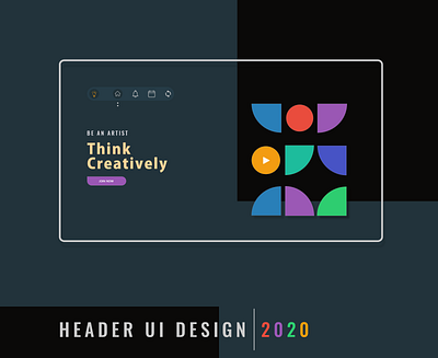 Think Creatively app business design fashion header design homepage landing page typography ui uiuxdesign