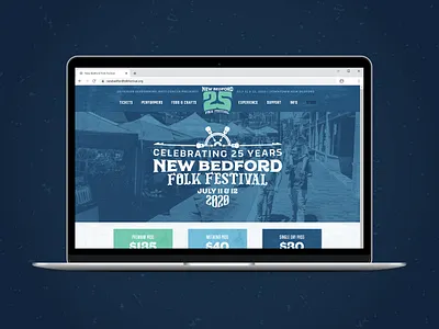 NewBedfordFolkFestival.org | Site Relaunch anniversary boston branding event festival folk illustration music new bedford user interface web design web development webflow website