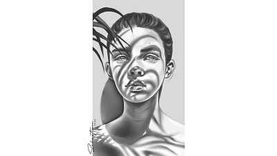 The Girl from Ipanema illustration illustrations lights portrait practice shadows study