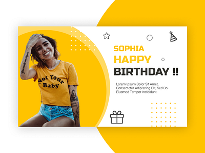 Birthday card birthday card template web banner