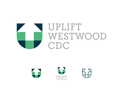 Uplift Westwood CDC abstract arrow brand branding community geometric identity lines logo organization square u up uplift upward westwood