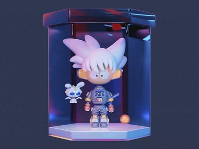 NFT #3 - Goku Z 3d 3d character 3d design 3d render boy character cinema 4d cute dragon dragon ball goku goku z illustration nft nft artist nft artwork nft marketplace render toy toy box