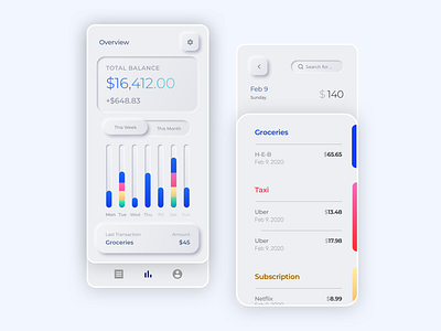 Statistics dailyui neumorphism