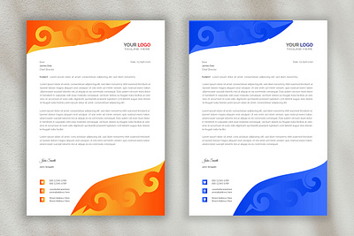 Business Corporate Letterhead Template a4 abstract background brochure business colorful company contract corporate flyer formal headline layout leaflet letter letterhead mockup page print vector