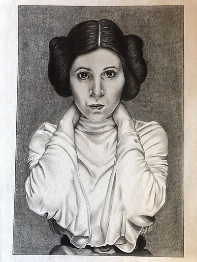 Leia Princess arte leia realism starwars