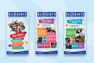 All Saints UK Int. School Banner design banner ad design school banner uk