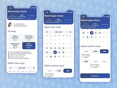 Dentist appointment reservation app concept app appointment appointment booking appointments dentist dentistry dentists design flat medic medical mobile ui ux