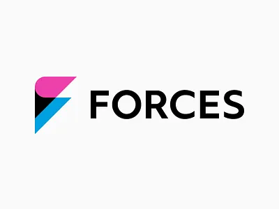 FORCES logo behance behance project blue brand branding creator gameproduction gaming graphic design graphicdesign grid guidelines identity logo logo design logodesign pink redesign videogame woman
