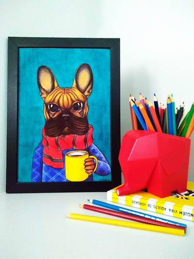 Winter morning arte bulldog kids