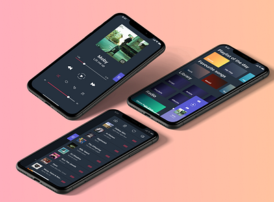 Iphone music player app design application design designs figma iphone x music music app music app design ui uidesign ux uxdesign uxui