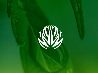 Canna logo mark cannabis circle design greenark logo medical pharma