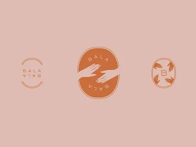 Wellness Retreat Logo blush branding hands helping logo orange pink rainbow retreat wellness women