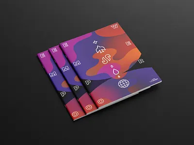 EMPOWER booklet blobs book design booklet branding christian design illustration minimal mockup mockup design shapes texture textures vector