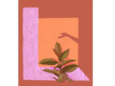 sunrise abstract beauty colorful digital art digital drawing digital illustration digital painting dreamy freelance designer freelance illustrator illustration ipadproart light and shadow negativespace plant plant illustration procreate sunlight foundation sunrise whimsical
