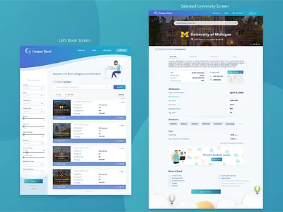Campus Quest Desktop High Fidelity app branding clean design icon illustration logo minimal typography ui ux