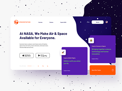 Spacestation Concept after effects animation art direction concept design landing page logo sketch ui uidesign uiux website