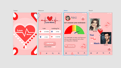 Love Meter adobe adobe xd app app design design illustration illustrator images imagination landingpage ui design uidesign uiux