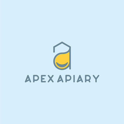 Apex Apiary Logo bee branding design honey illustration logo minimal vector