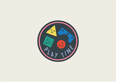 Playtime colourful design fun geometric illustration kids patch play time procreate toys