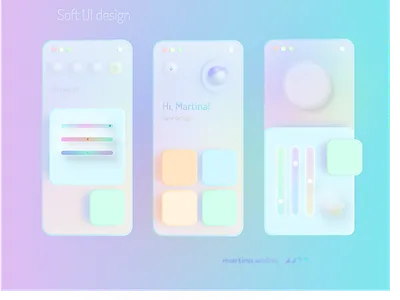 🦄 unicorn oft UI design for mobile 🍭🍬 2020 blurry candy design donuts lolipop minimal mobile neumorph neumorphic neumorphism new rainbow skeuomorph soft sugar trends ui unicorn unique