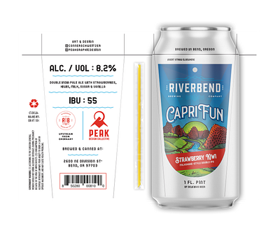 Riverbend Brewing Label Designs beer branding brewery design illustration vector
