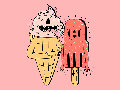 i scream 2cute2fail adobe illustrator character character design character illustration dessert digital dope fear food graffiti happy ice cream icecream illustration lick licking smile summer vector