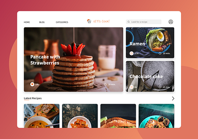 Let's cook application cook cooking daily dailyui design desktop desktop app desktop design flat native app recipe recipe app ui web app web apps